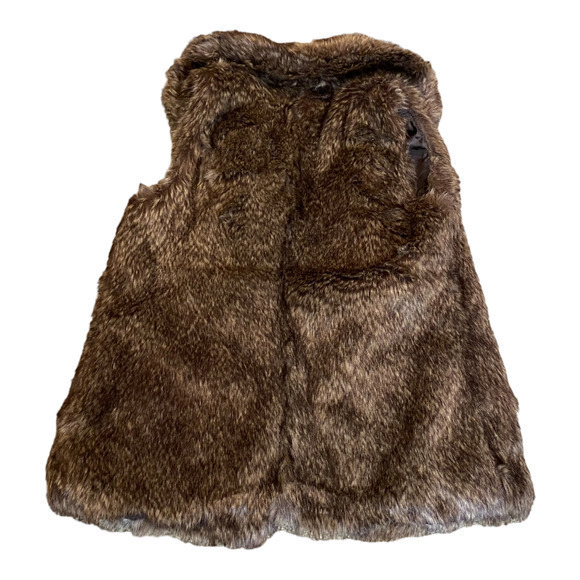 Altar'd State Brown Vest New Faux Fur Hook Closure Womens Size Medium - Picture 4 of 6